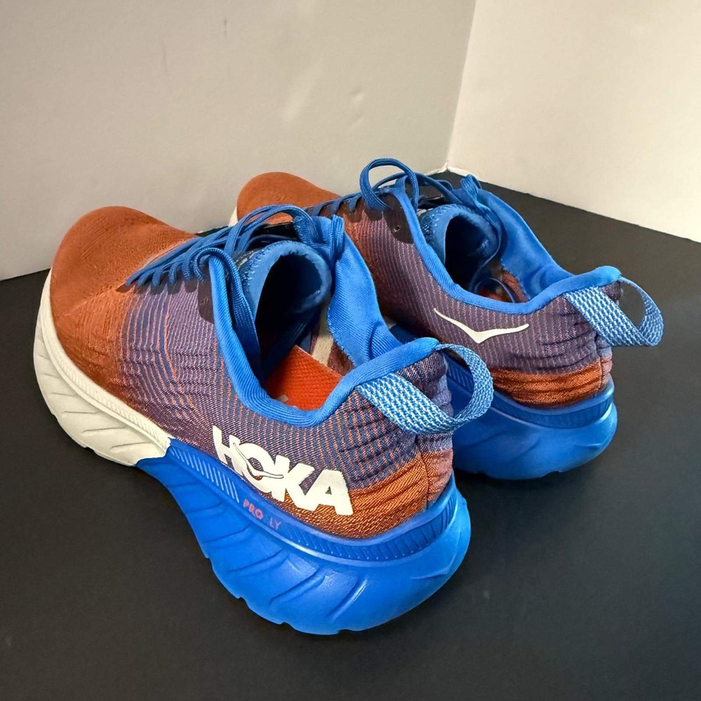 Hoka One One Mach 3 Mens 8.5 Running Shoes Orange Blue 1106479 PROFLY Sneakers - Picture 5 of 16